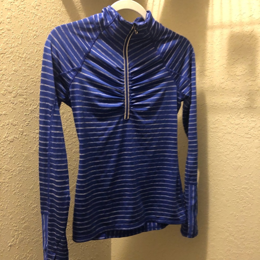 Reflective Striped Long Sleeve Sports Top
